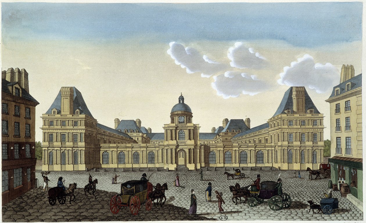 Widok na Palais du Luxembourg, około 1820 r. - w „Widokach Paryża” autorstwa Courvoisiera autorstwa Henri Courvoisier Voisin