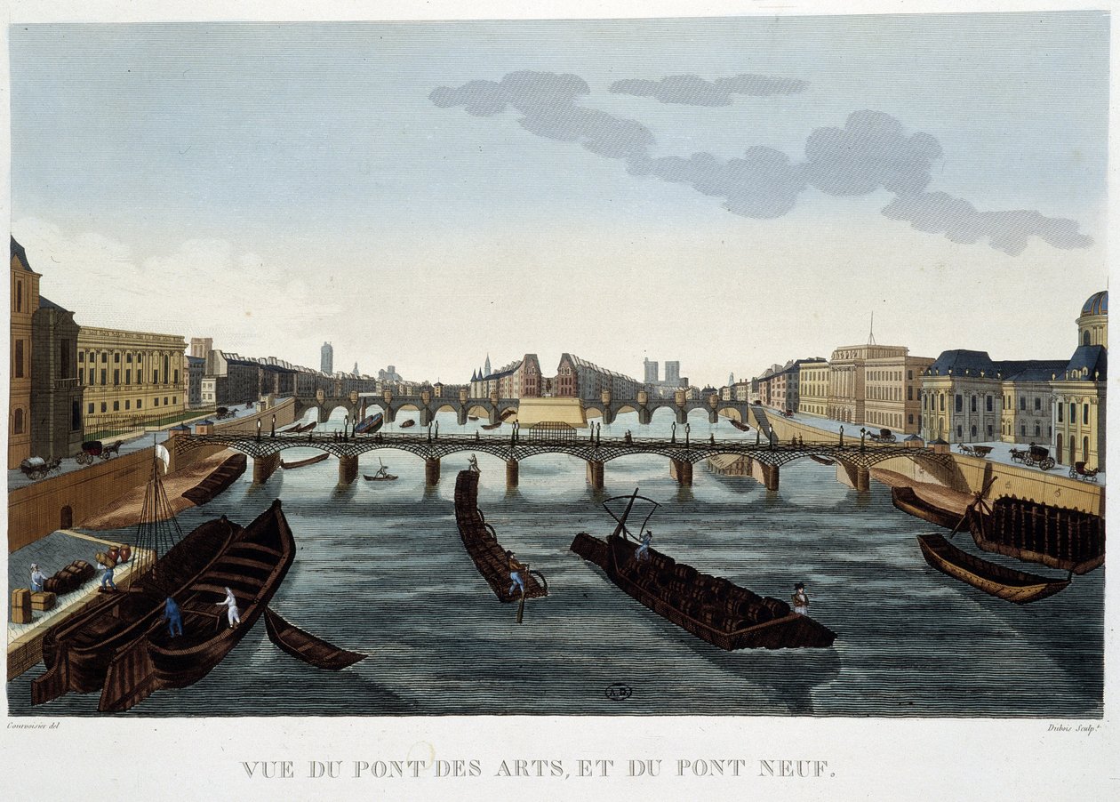 Widok na Pont des Arts i Pont Neuf - autorstwa Courvoisier autorstwa Henri Courvoisier Voisin