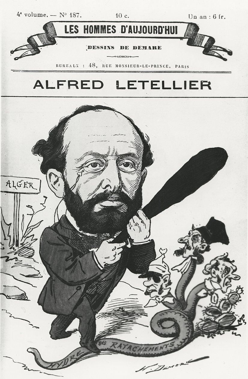 Karykatura Alfreda Letellier z „The Men of Today” autorstwa Henri Demare