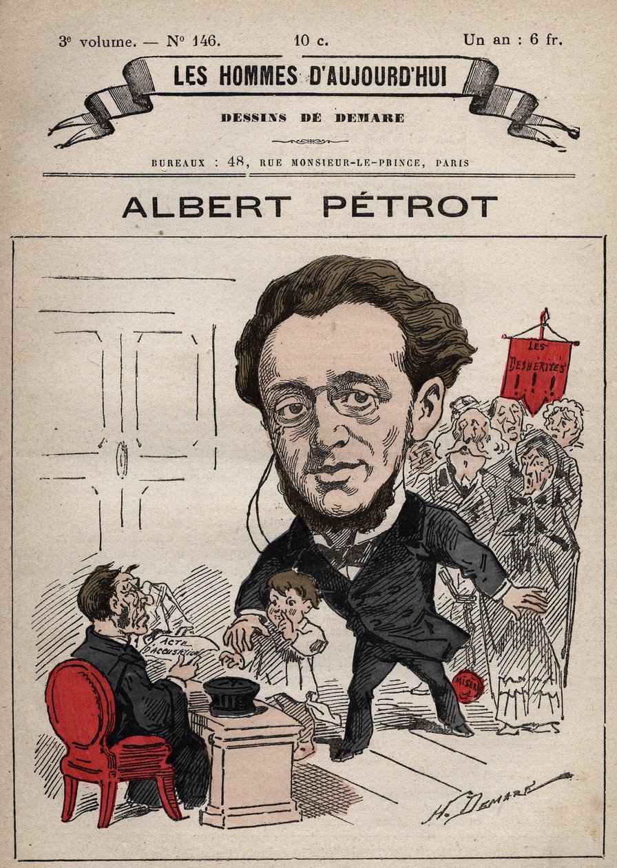 Karykatura Alberta Petrota z lat 1837-1897 z „Les Hommes d