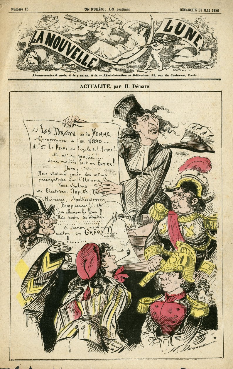 Ilustracja Henri Demare (1846-1888) do okładki La Nouvelle Lune autorstwa Henri Demare
