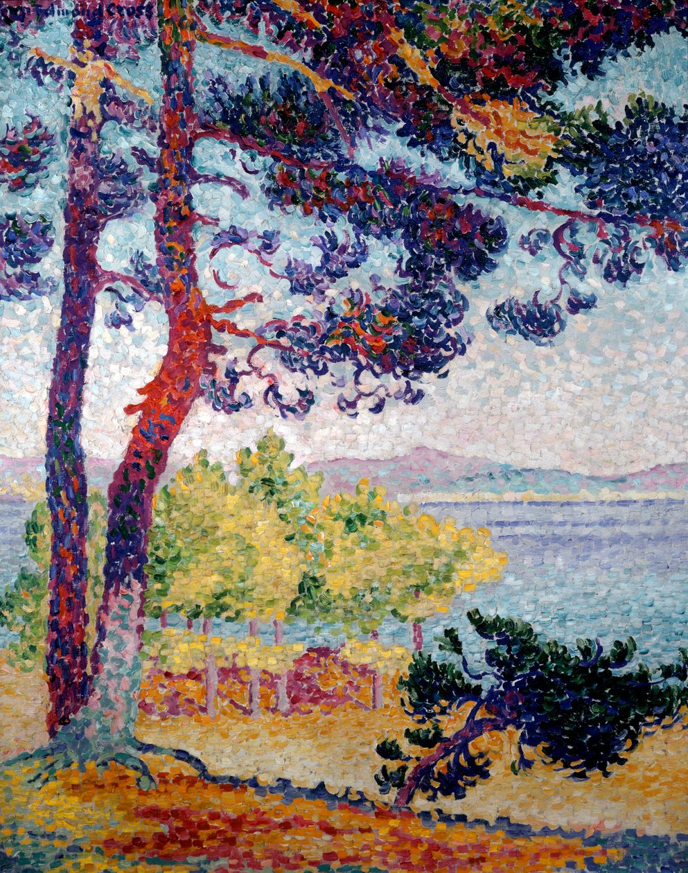 Po południu w Pardigon. Obraz Henri Delacroix Dit Cross (Henri Edmond Cross) (1856-1910) autorstwa Henri Edmond Cross