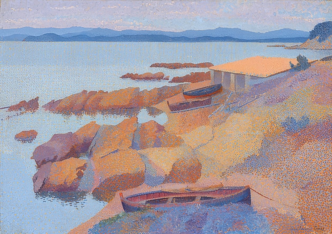 Wybrzeże w pobliżu Antibes. 1891/92 autorstwa Henri Edmond Cross