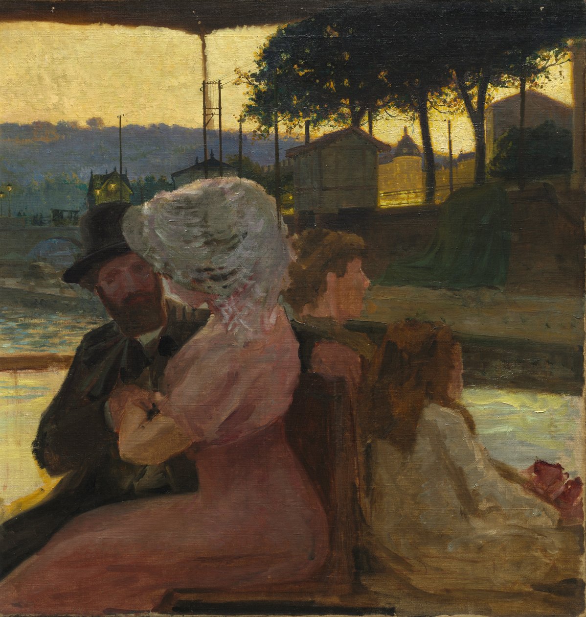 Na rzece, ok. 1900 (olej na płótnie) autorstwa Henri Edmond Cross
