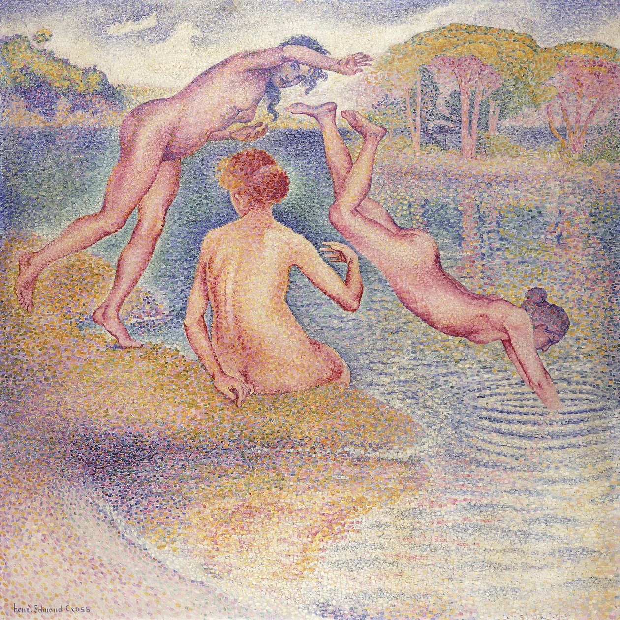 Kąpiący się autorstwa Henri Edmond Cross