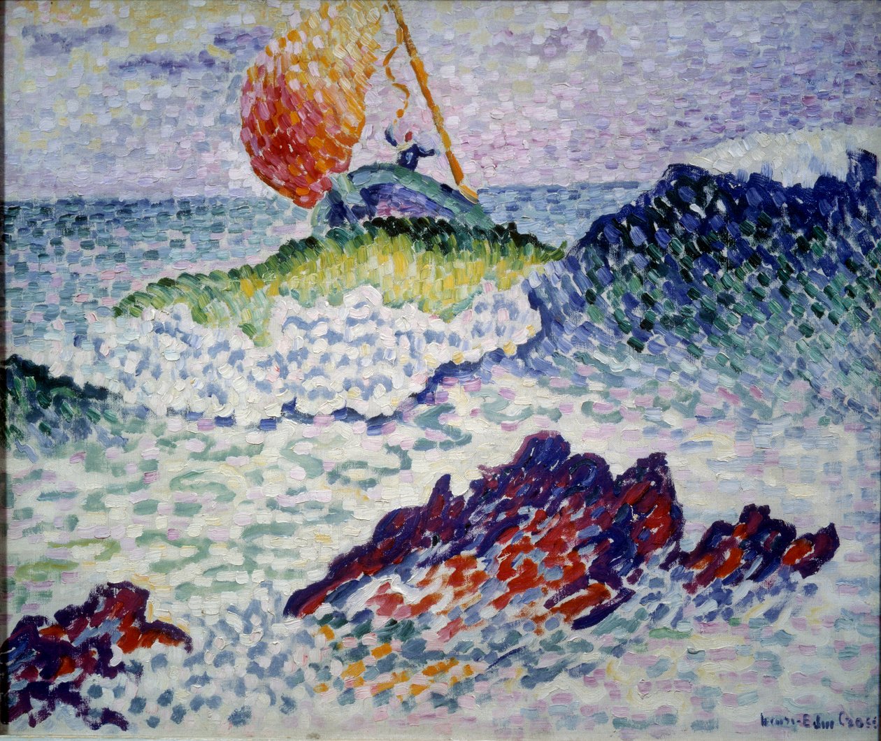 Wrak statku. Obraz Henri Delacroix Dit Cross (Henri Edmond Cross) (1856-1910) autorstwa Henri Edmond Cross