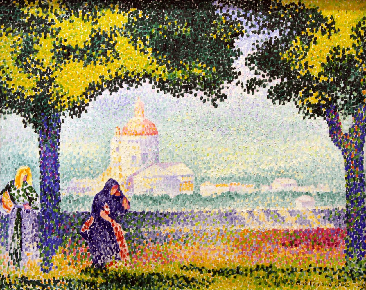 „Widok kościoła Santa Maria degli Angeli koło Asyżu”, 1909 autorstwa Henri Edmond Cross