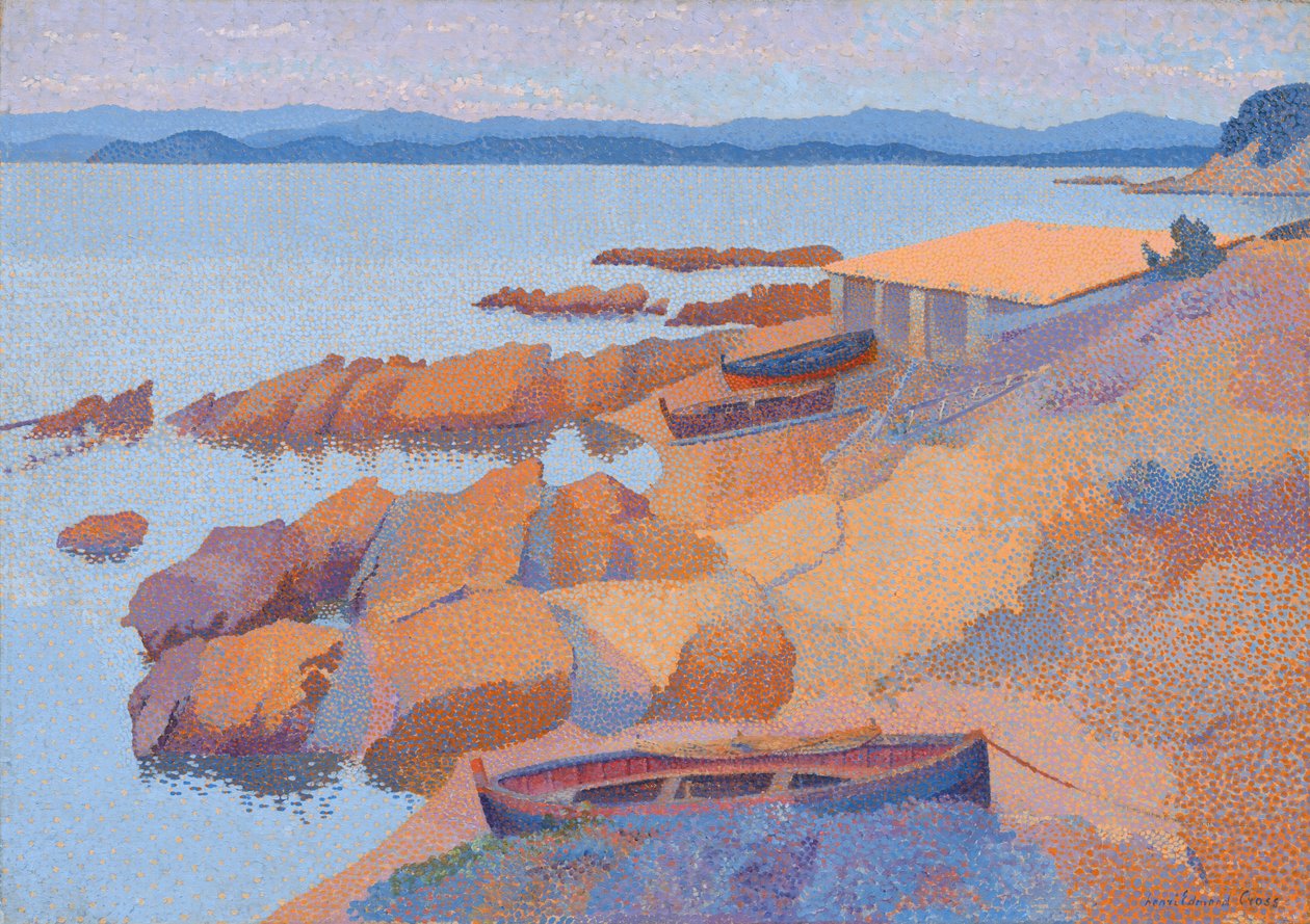 Widok na wybrzeże w pobliżu Antibes autorstwa Henri Edmond Cross