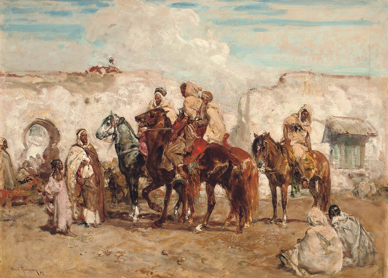 Wywiad: Arabska Ulica Wioski; Informacje: ulica arabskiej wioski autorstwa Henri Emilien Rousseau