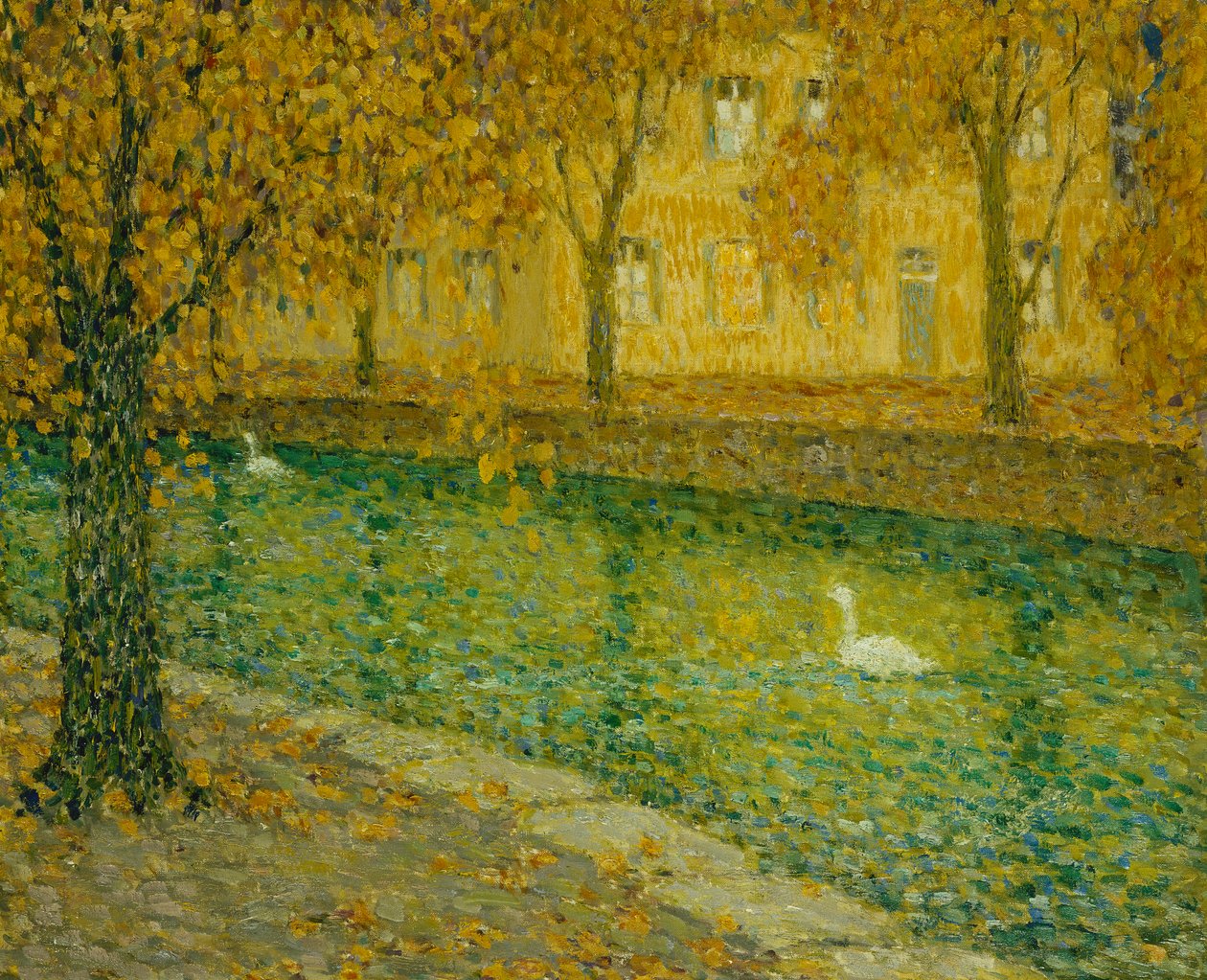 Kanał, Annecy autorstwa Henri Eugene Augustin Le Sidaner