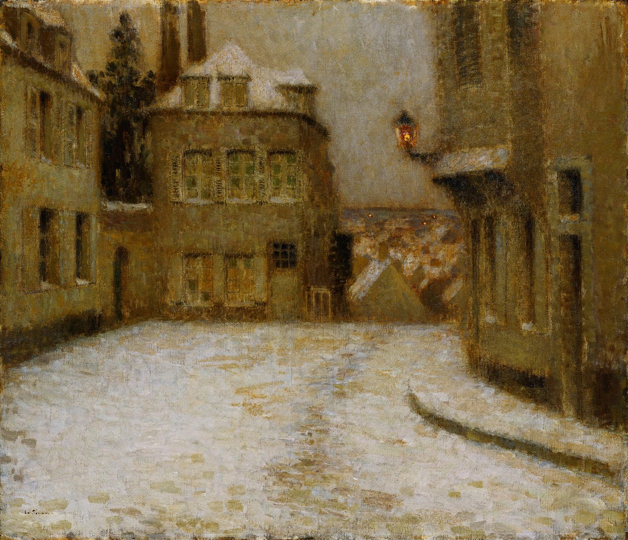 Neige, Montmartre autorstwa Henri Eugene Augustin Le Sidaner