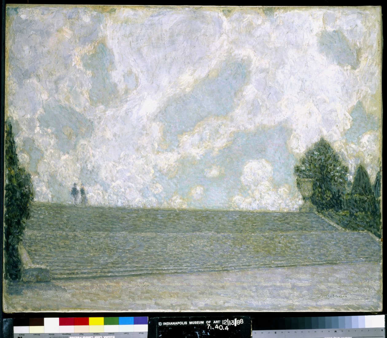 Schody Pałacu Wersalskiego (Les Marches Du Palais Versailles) (olej na płótnie) autorstwa Henri Eugene Augustin Le Sidaner