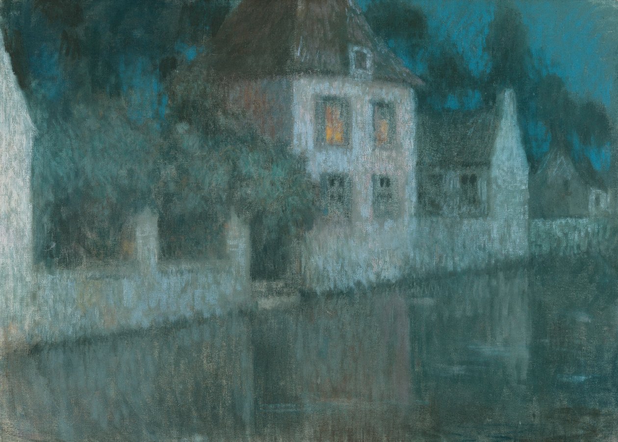 Kanał do Nemours; Le Canal a Nemours autorstwa Henri Eugene Augustin Le Sidaner