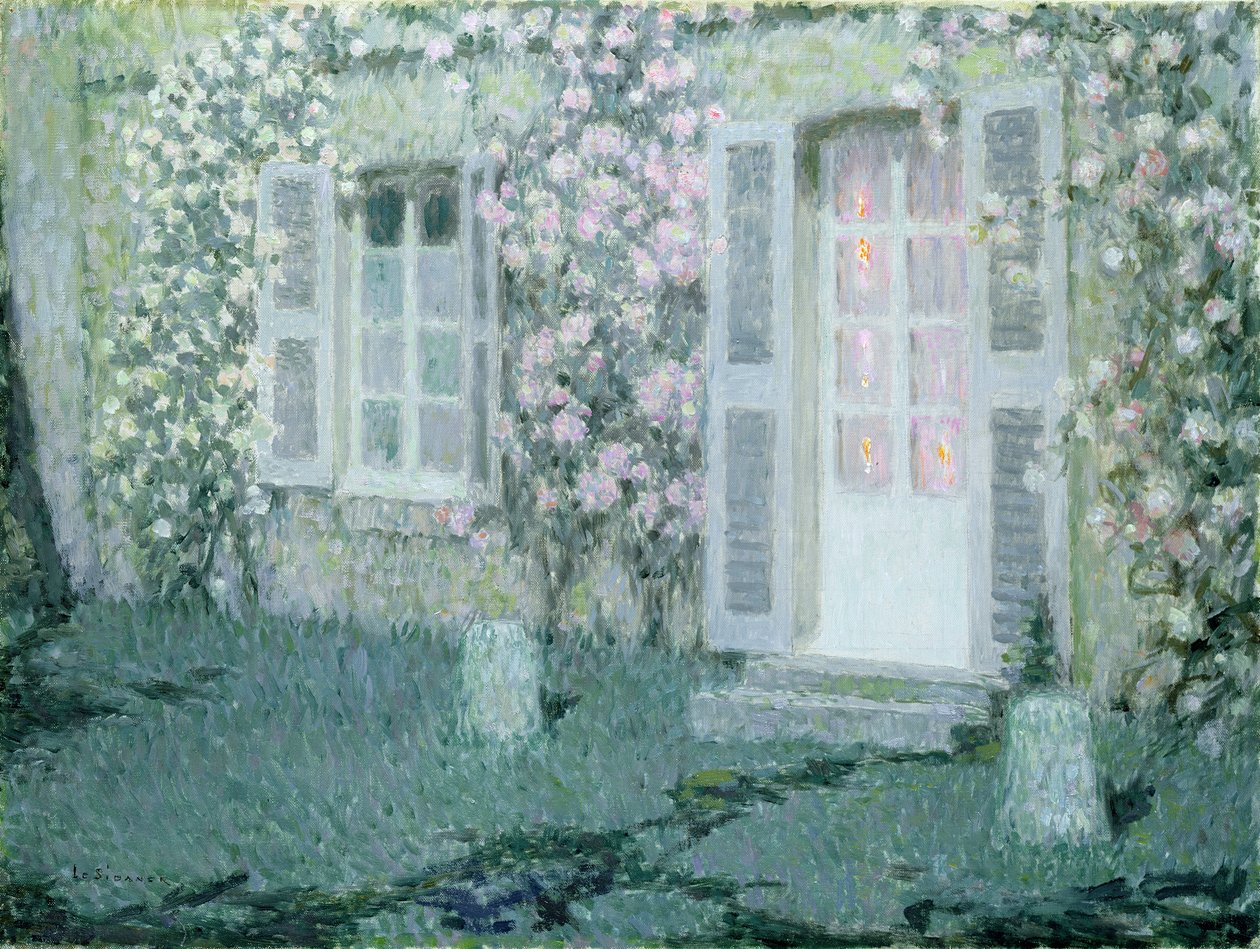 Dom z różami, 1936 autorstwa Henri Eugene Augustin Le Sidaner