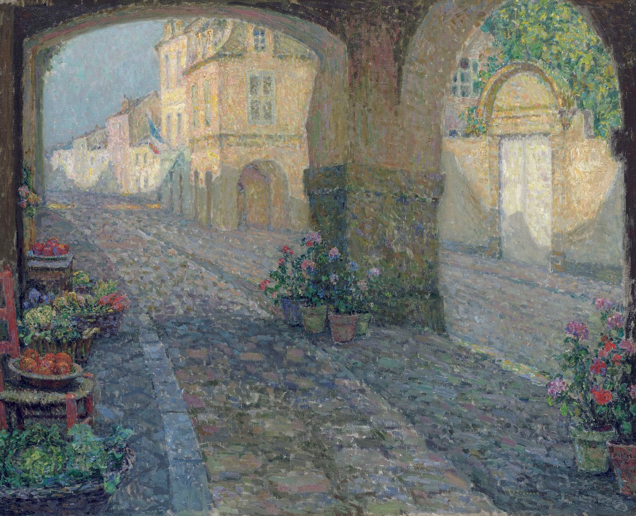 Stare drzwi sklepu autorstwa Henri Eugene Augustin Le Sidaner