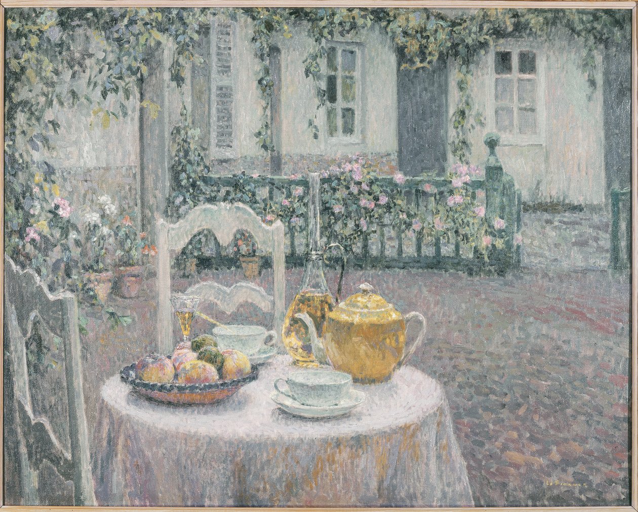 Różowy Obrus autorstwa Henri Eugene Augustin Le Sidaner