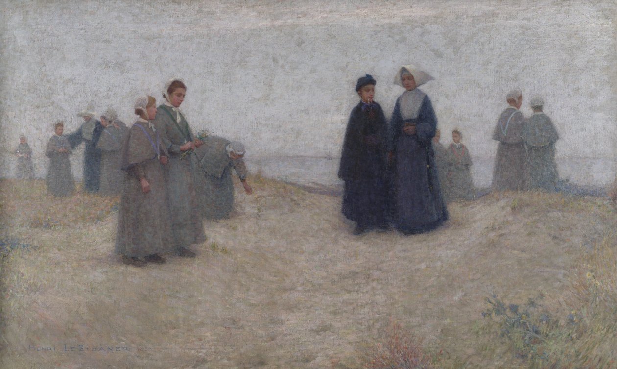 Promenada Sierot, 1888 autorstwa Henri Eugene Augustin Le Sidaner