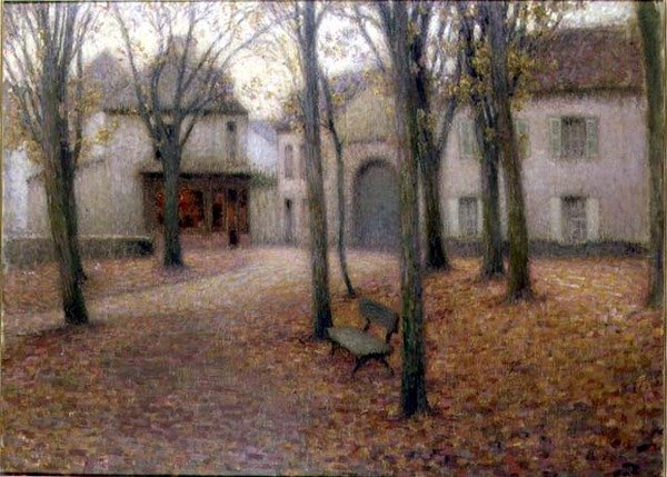 Wieś jesienią (olej na płótnie) autorstwa Henri Eugene Augustin Le Sidaner