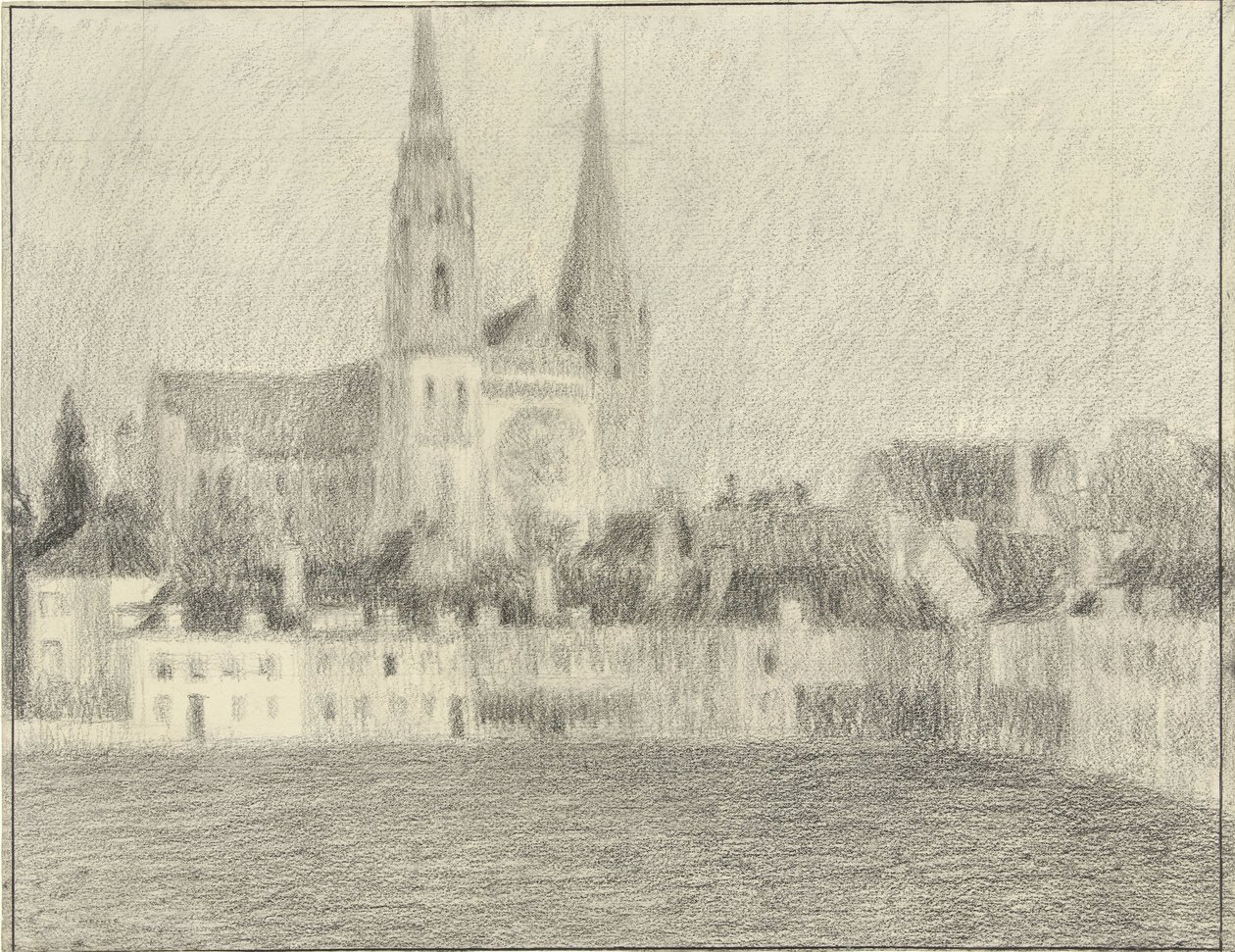 Widok Chartres autorstwa Henri Eugene Le Sidaner