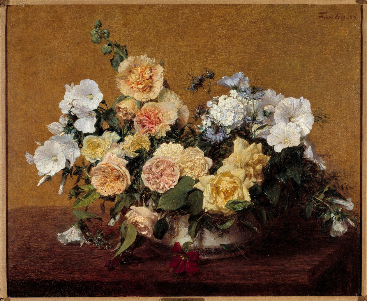 Bukiet kwiatów Obraz Henri Fantina Latoura (Fantin-Latour autorstwa Ignace Henri Jean Fantin Latour