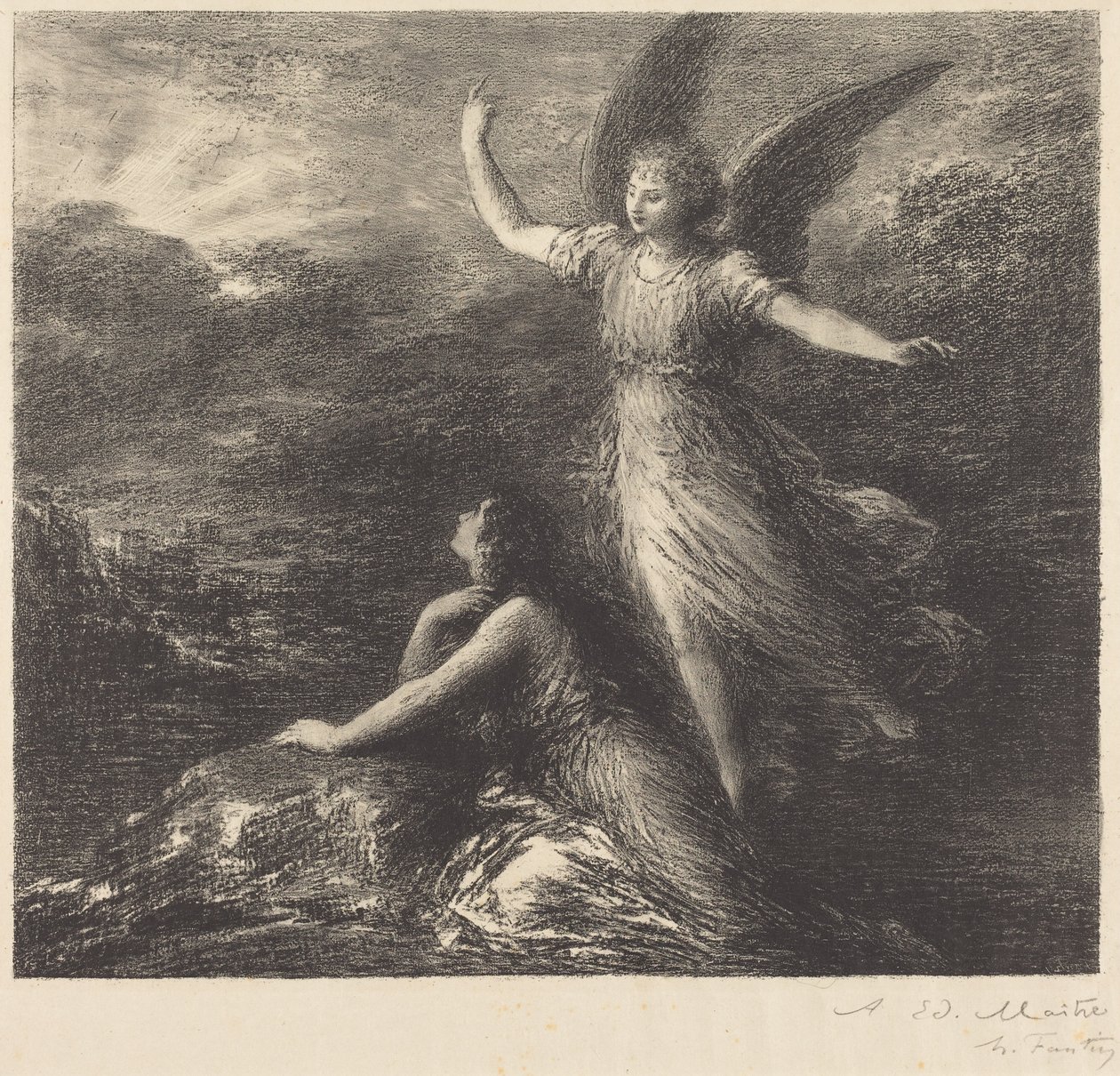 Debiut z „Raju i peri” (2. tablica) autorstwa Henri Fantin-Latour