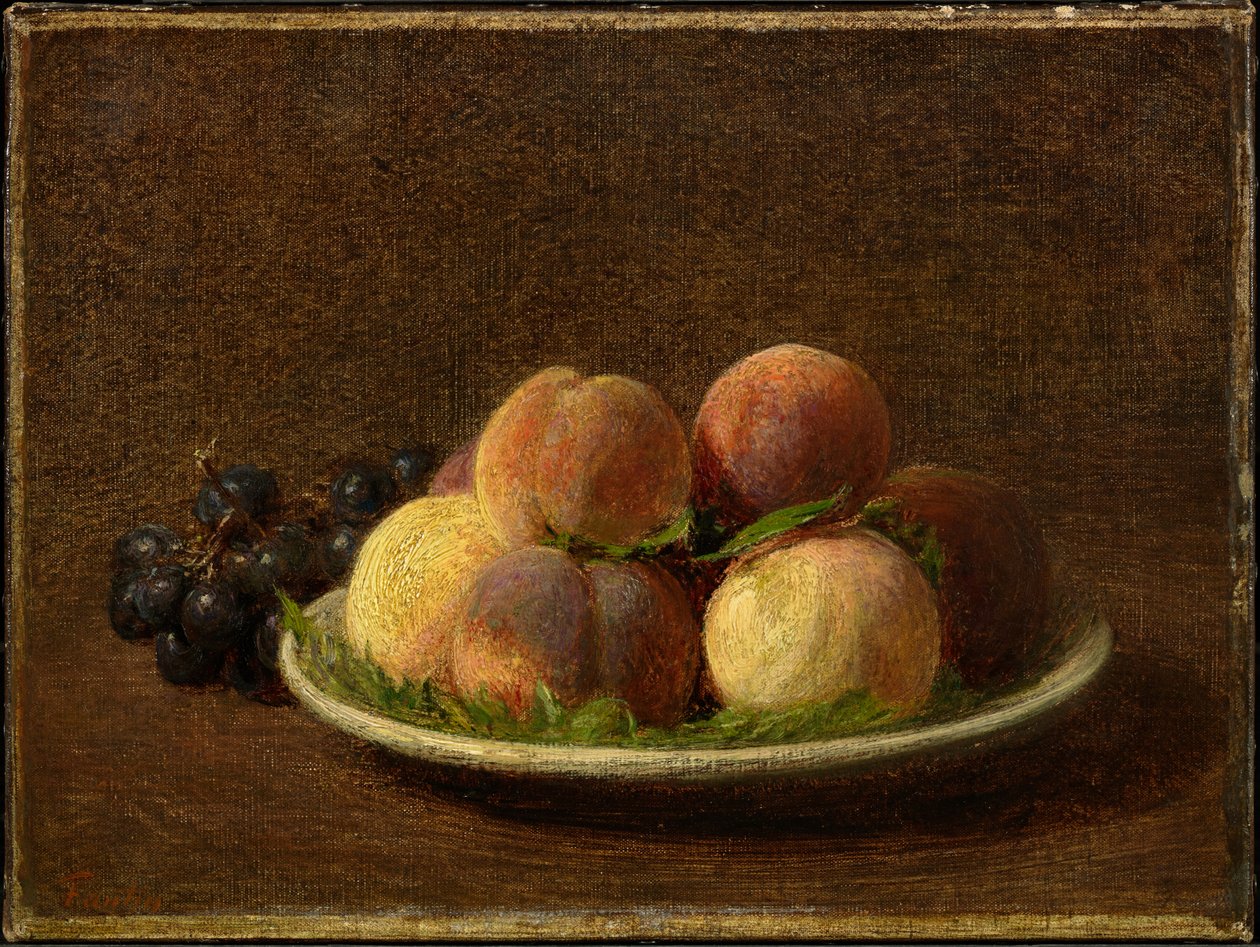 Brzoskwinie i winogrona autorstwa Henri Fantin-Latour