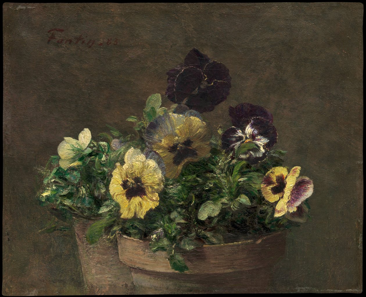 Bratki w doniczce autorstwa Henri Fantin-Latour