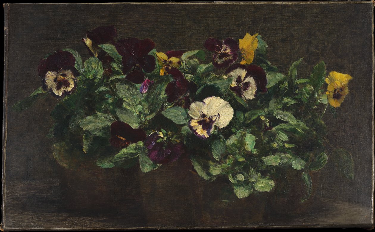 Martwa natura z bratkami autorstwa Henri Fantin-Latour