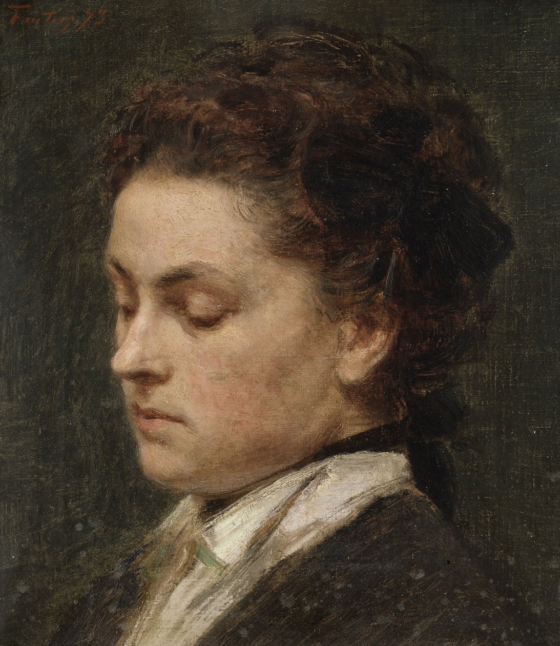 Studium do portretu Victorii Dubourg, żony artysty autorstwa Henri Fantin-Latour