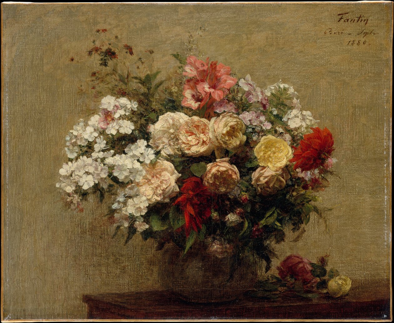 Letnie kwiaty autorstwa Henri Fantin-Latour