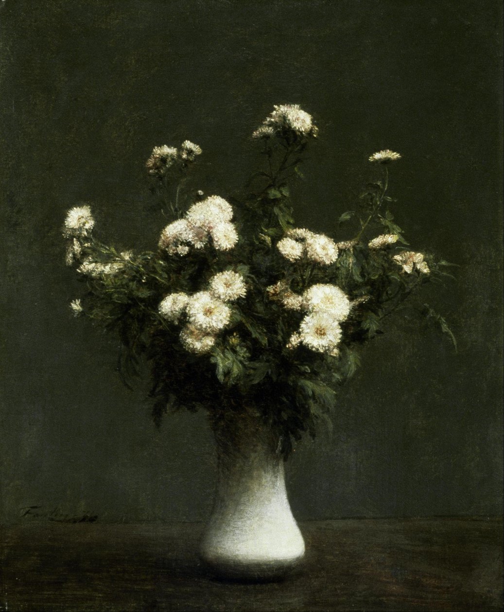 Wazon z chryzantemami autorstwa Henri Fantin-Latour