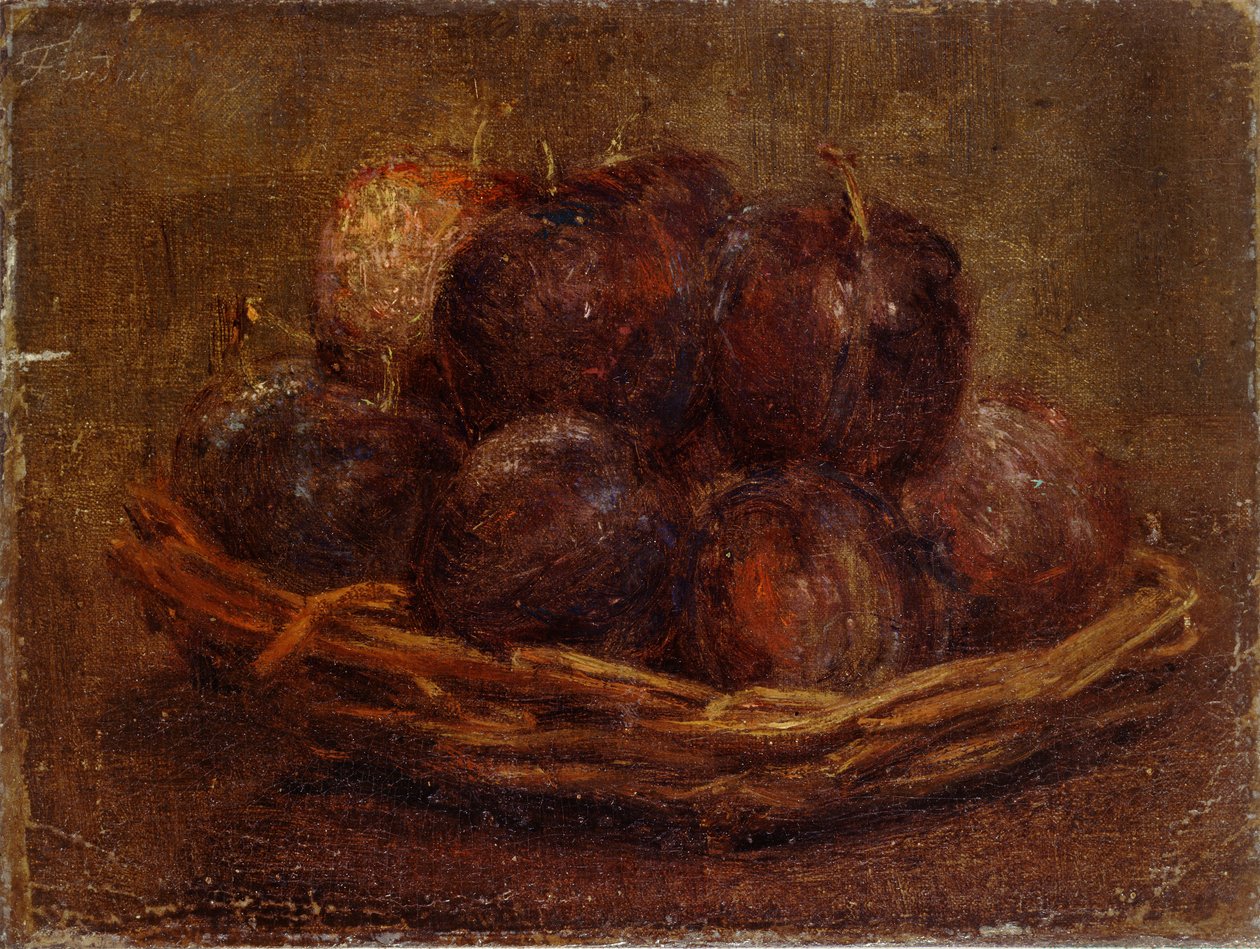 Kosz śliwek, 1869 autorstwa Ignace Henri Jean Fantin Latour