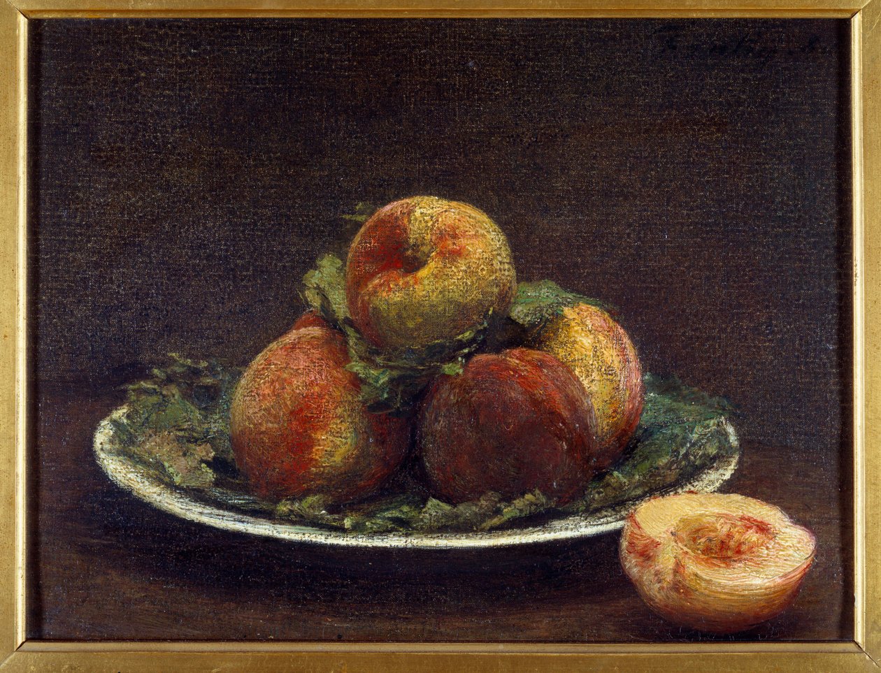 Talerz pecz Obraz Henri Fantina Latoura (Fantin-Latour autorstwa Ignace Henri Jean Fantin Latour