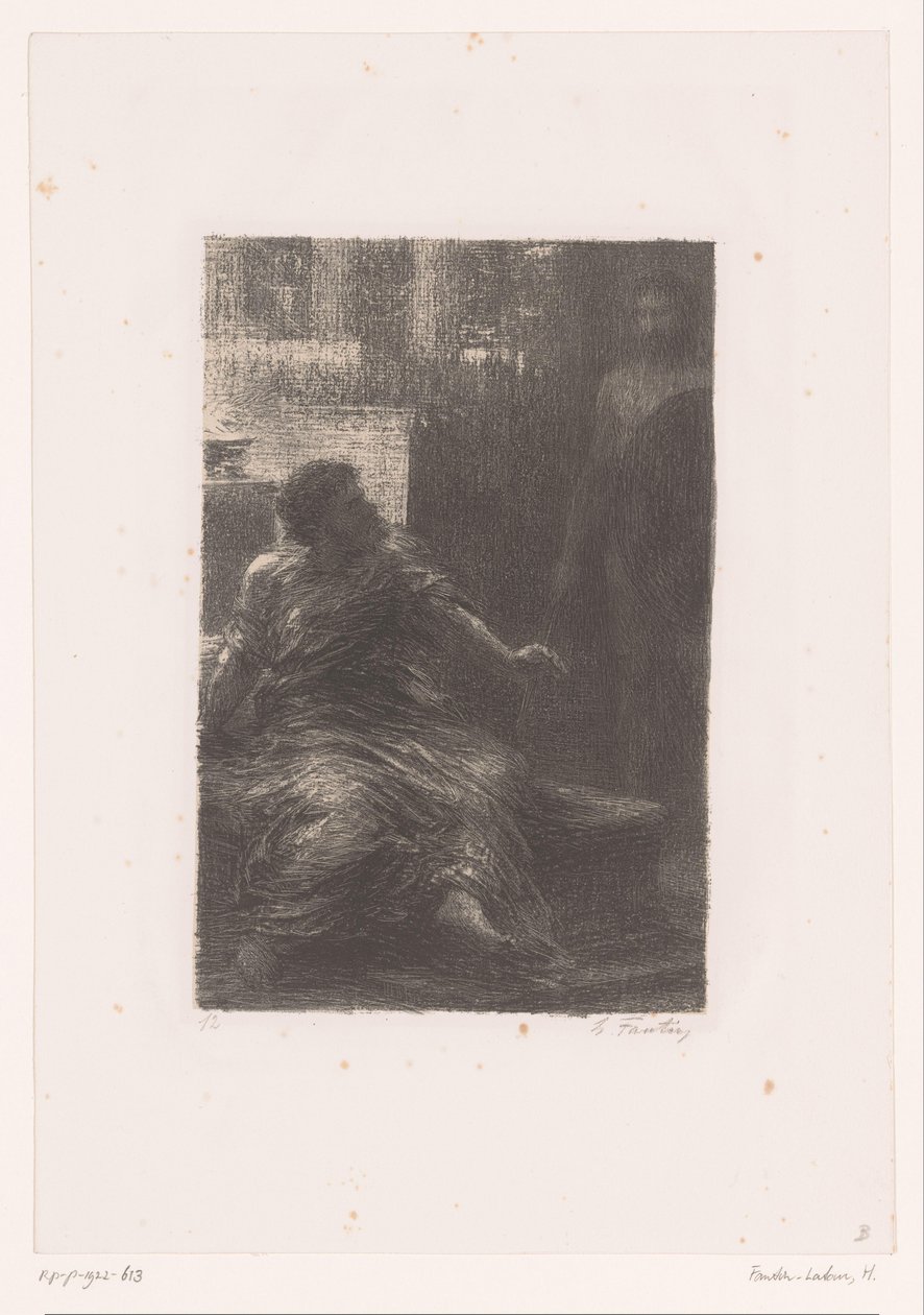 Eneasz widzi ducha Hektora La Prize de Troie. Akt II. Objawienie Hectora Życie i twórczość Hectora Berlioza (tytuł serii) autorstwa Ignace Henri Jean Fantin Latour