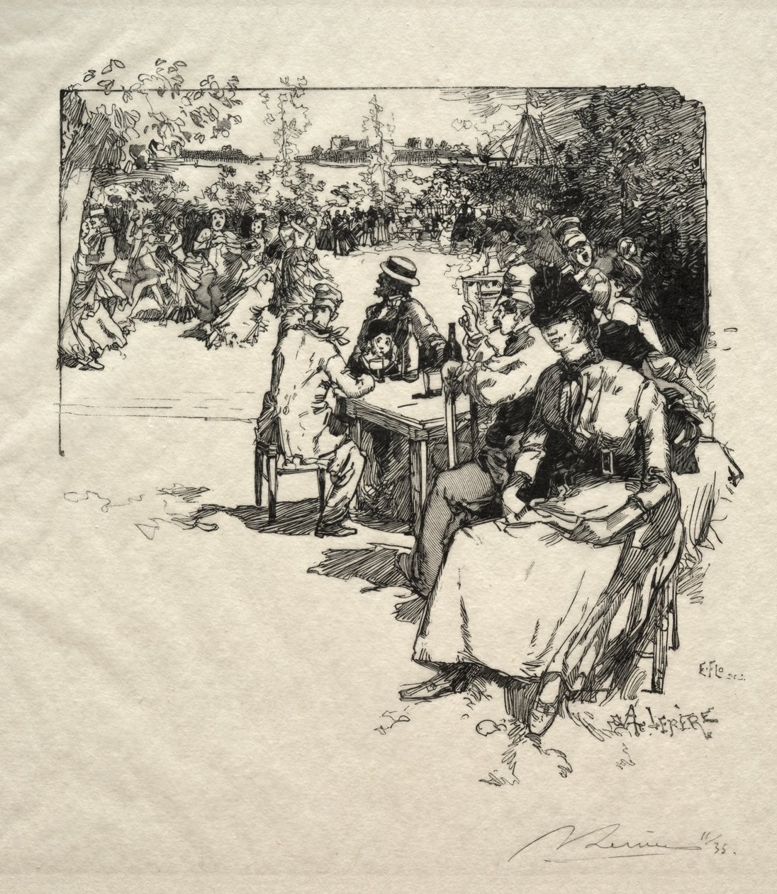 Bal w Point du Jour autorstwa Ignace Henri Jean Fantin Latour