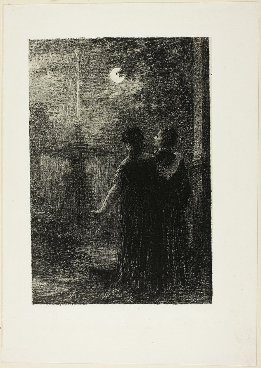 Beatrycze i Benedykt, Akt I: Nokturn, z opery Hectora Berlioza "Beatrycze i Benedykt (1862)" autorstwa Henri Fantin Latour