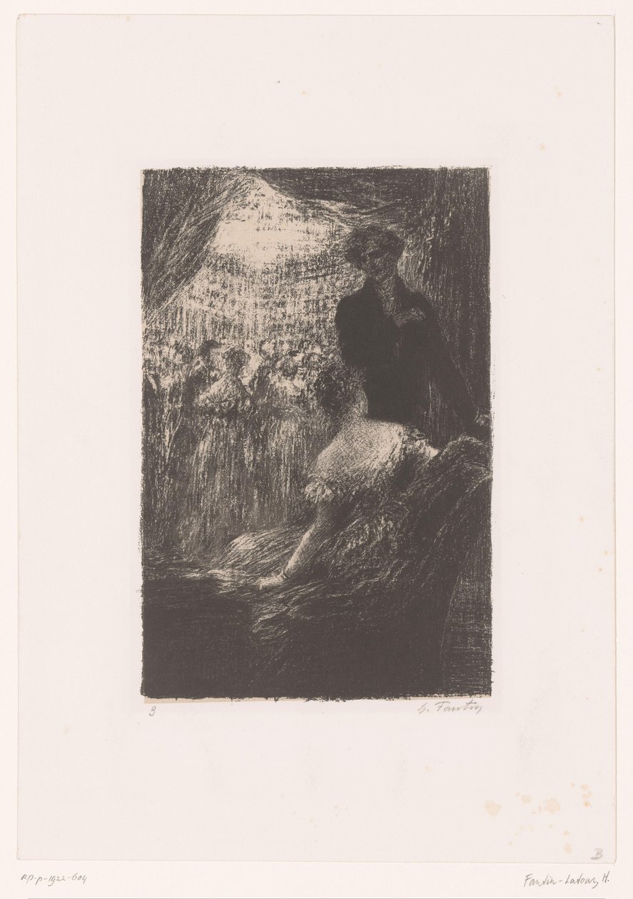 Berlioz i dama na balu Symfonia fantastyczna. piłka Życie i twórczość Hectora Berlioza (tytuł serii) autorstwa Ignace Henri Jean Fantin Latour