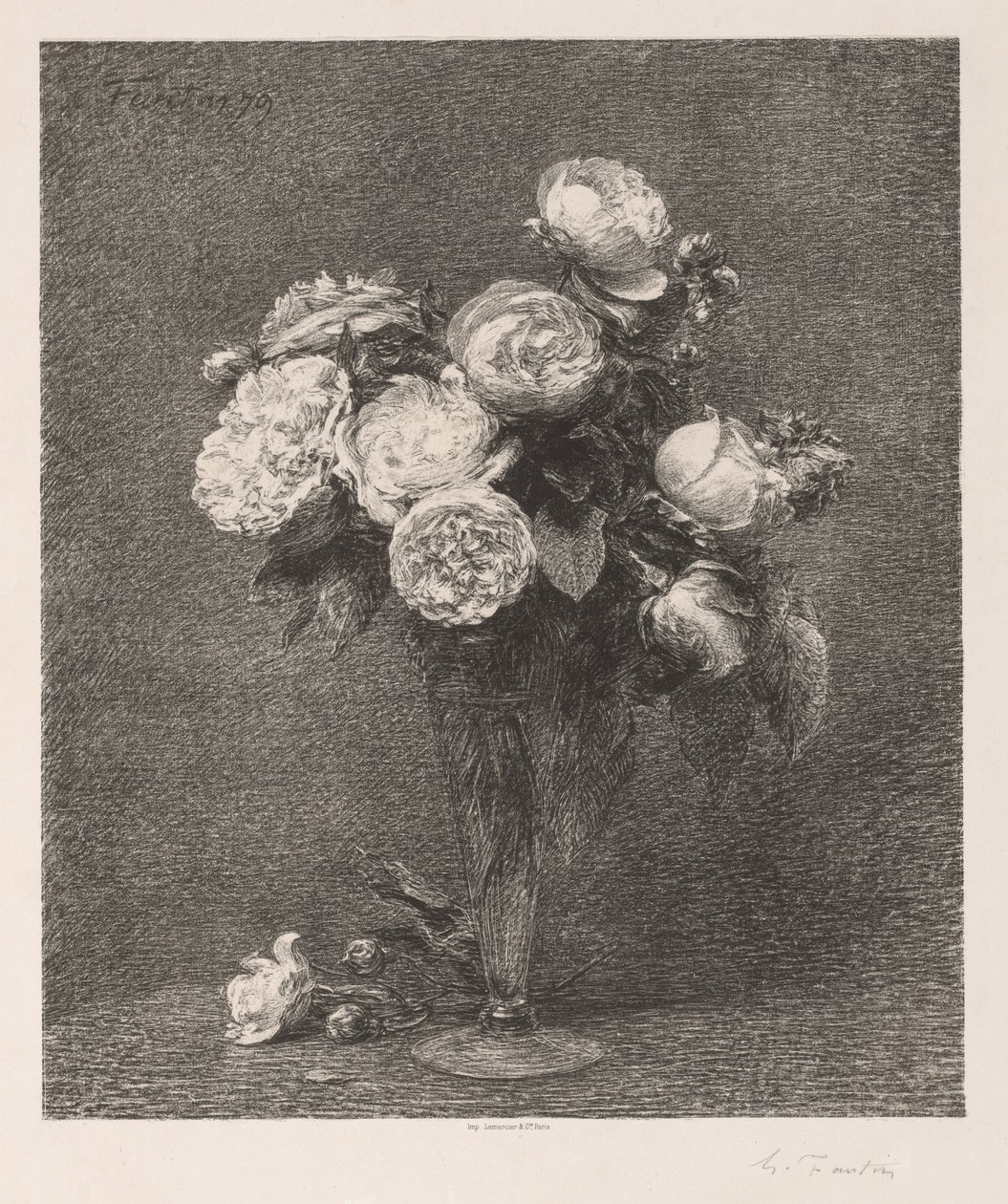 Bukiet Róż autorstwa Ignace Henri Jean Fantin Latour