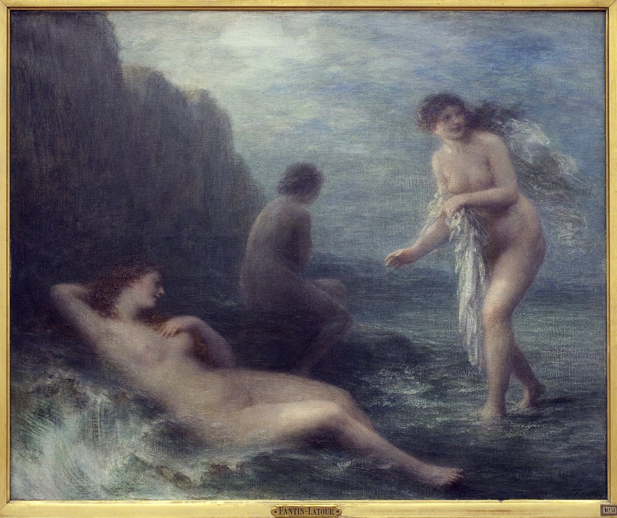 Nad morzem. Obraz Henri Fantina Latoura (1836-1904), olej na płótnie autorstwa Ignace Henri Jean Fantin Latour