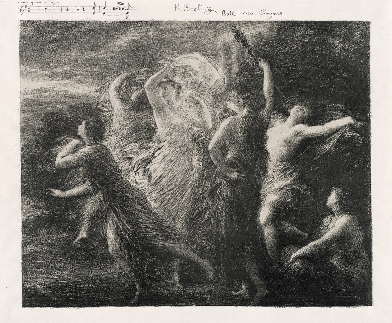 Taniec trojanów autorstwa Ignace Henri Jean Fantin Latour