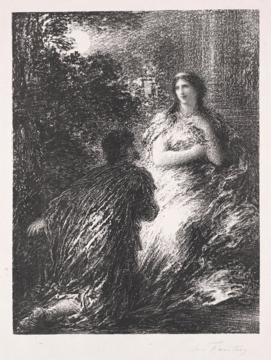 Duet trojanów autorstwa Ignace Henri Jean Fantin Latour