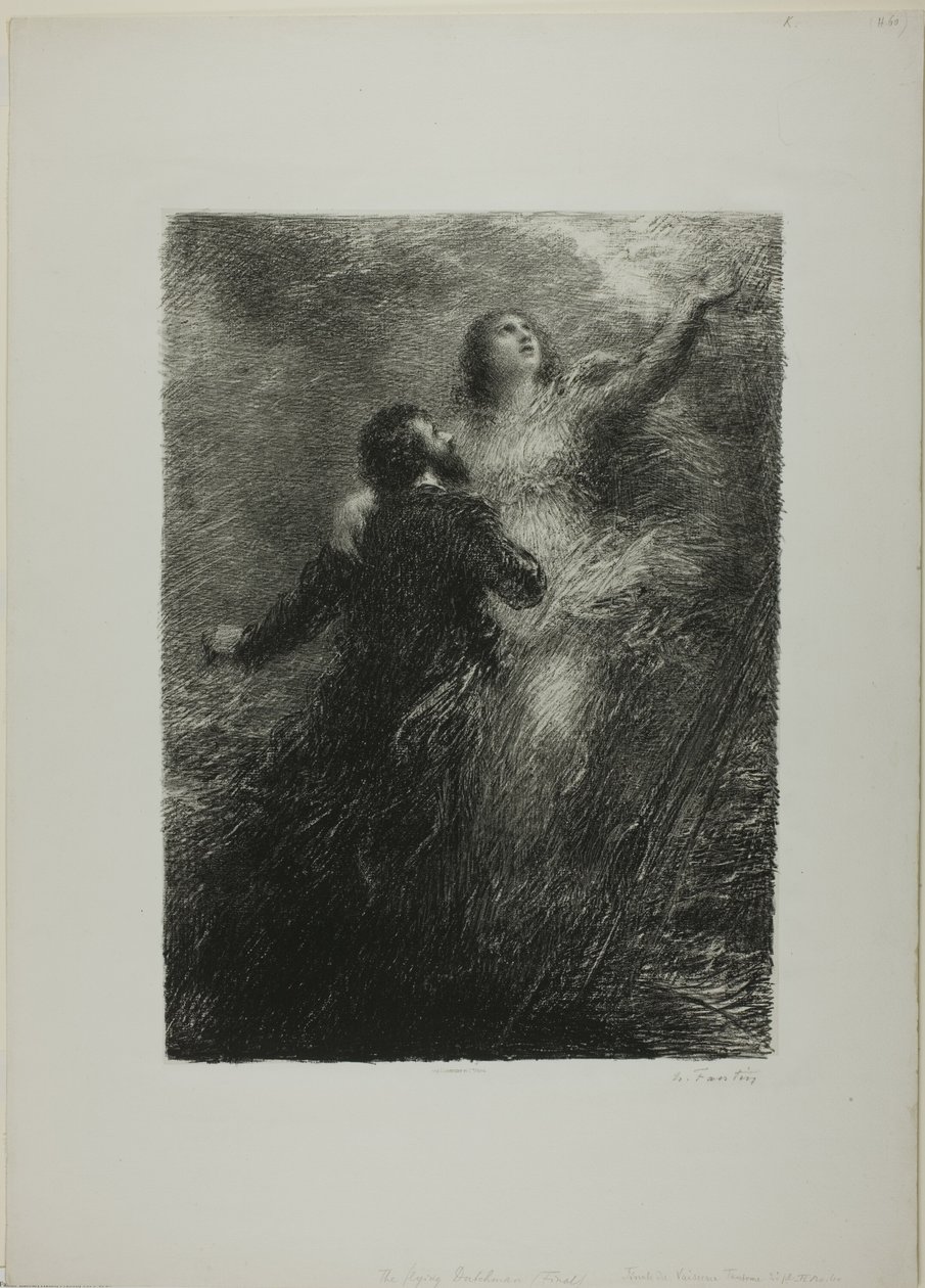 Finał Latającego Holendra, płyta druga autorstwa Ignace Henri Jean Fantin Latour