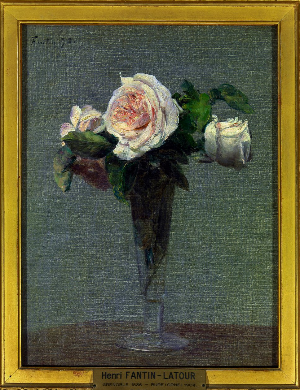 Kwiaty Obraz Henri Fantina Latour (1836-1904) 1872 Dim 0,24 x 0,31 m Paris musee du Louvre Obowiązkowa wzmianka: Donation Helene et Victor Lyon autorstwa Ignace Henri Jean Fantin Latour