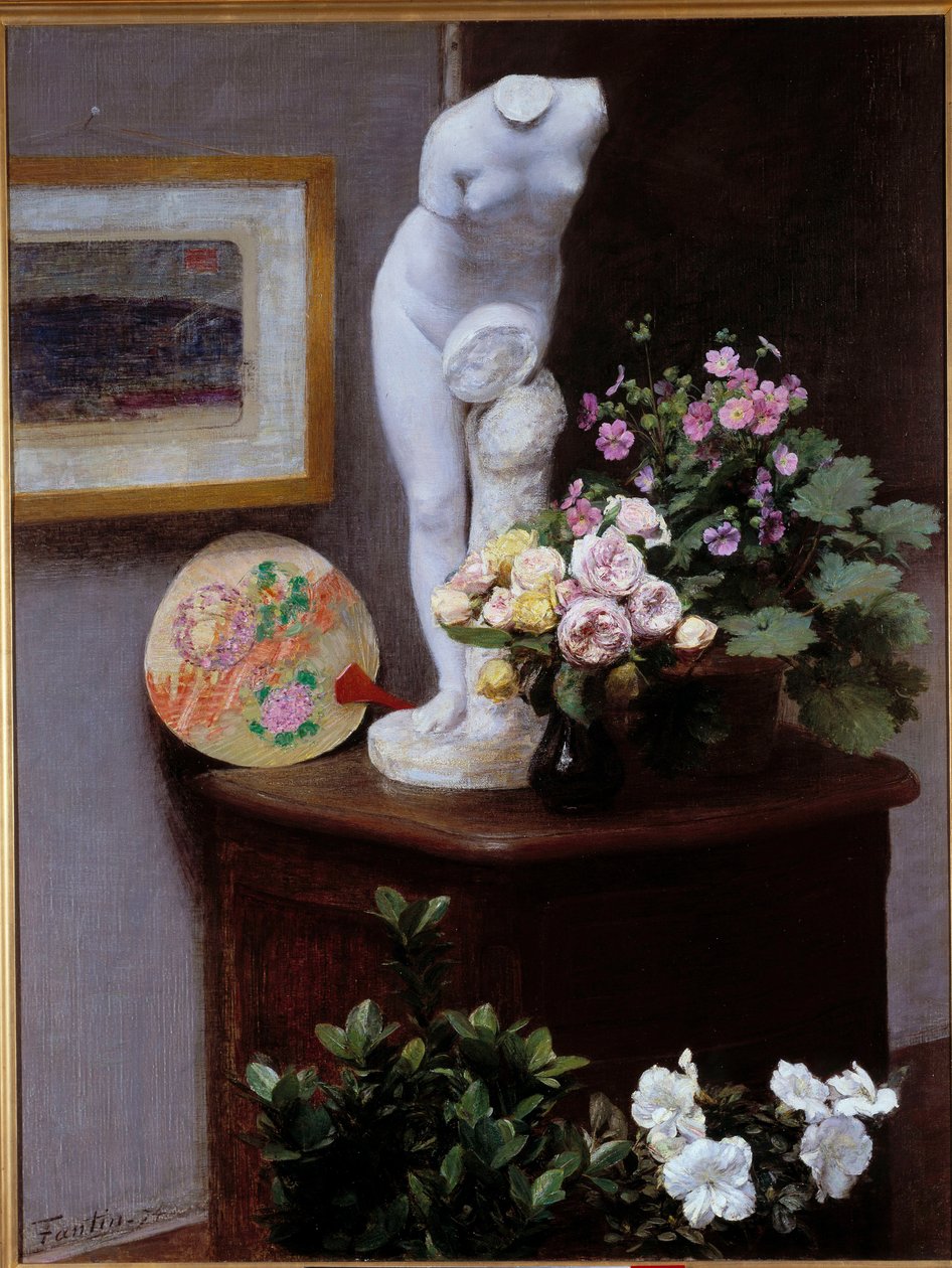 Kwiaty i przedmioty Malarstwo Henri Fantina Latoura (Fantin-Latour autorstwa Ignace Henri Jean Fantin Latour