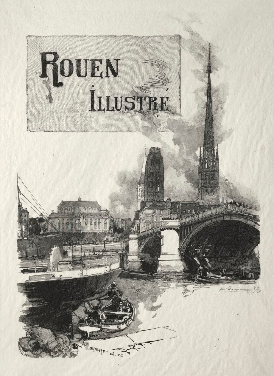 Frontyspis Ilustrowanego Rouen autorstwa Ignace Henri Jean Fantin Latour