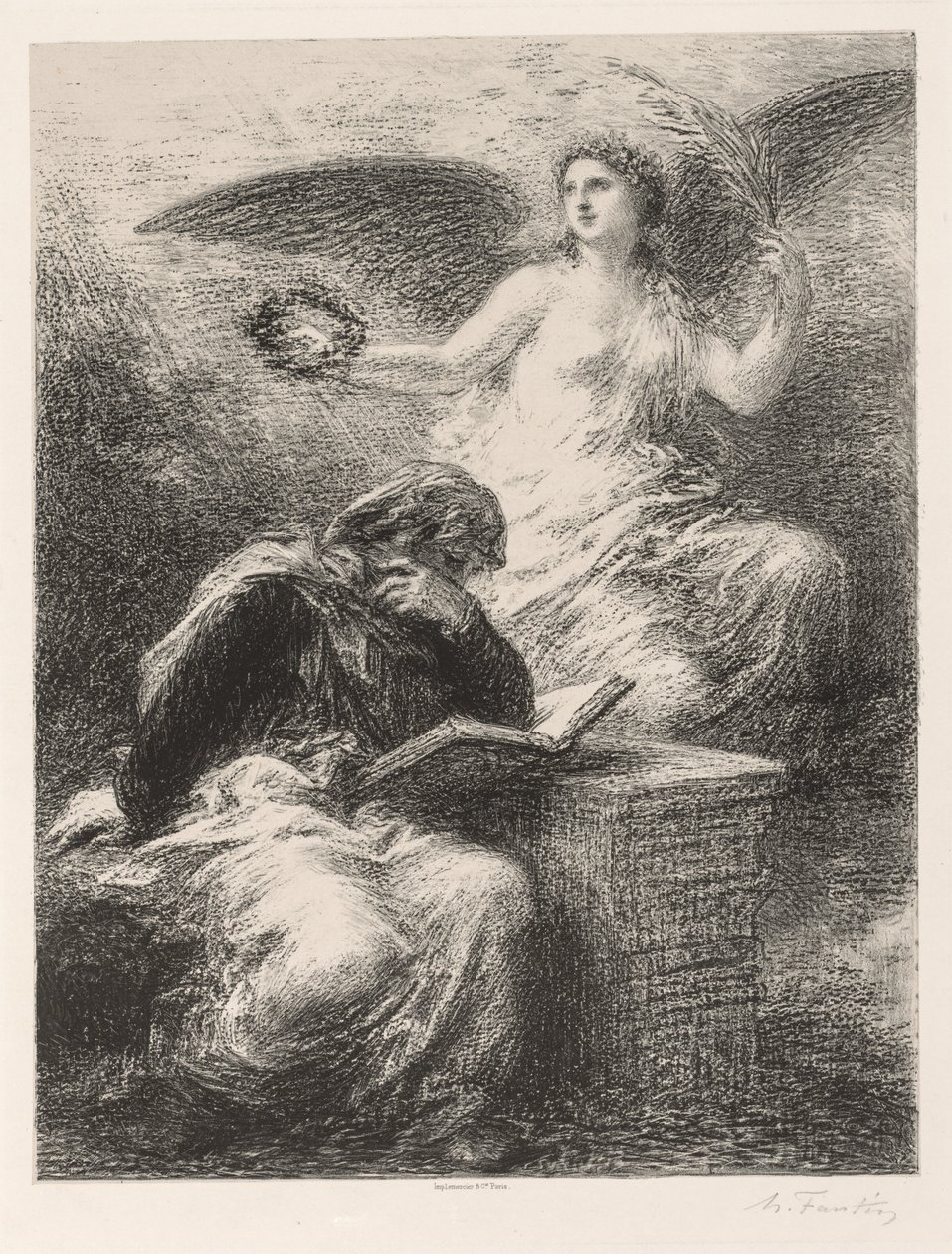 Chwała autorstwa Ignace Henri Jean Fantin Latour