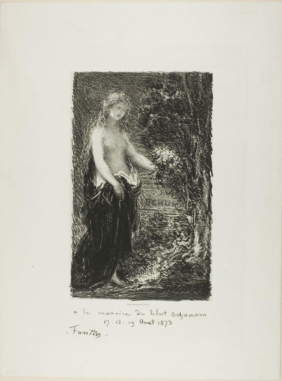 Pamięci Roberta Schumanna autorstwa Ignace Henri Jean Fantin Latour
