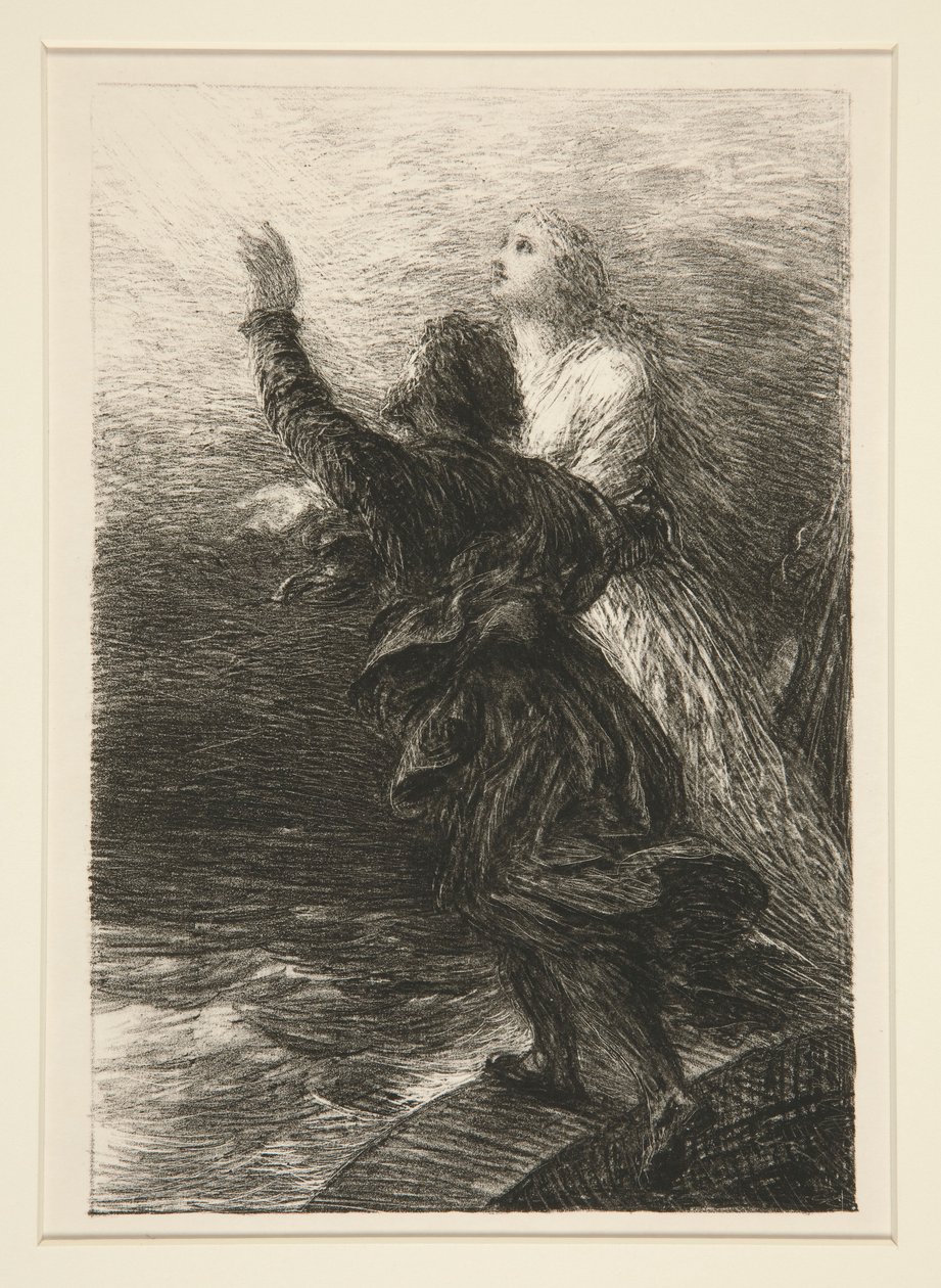 Latający Holender: Akt III, Ekstaza Senty i Holender autorstwa Ignace Henri Jean Fantin Latour