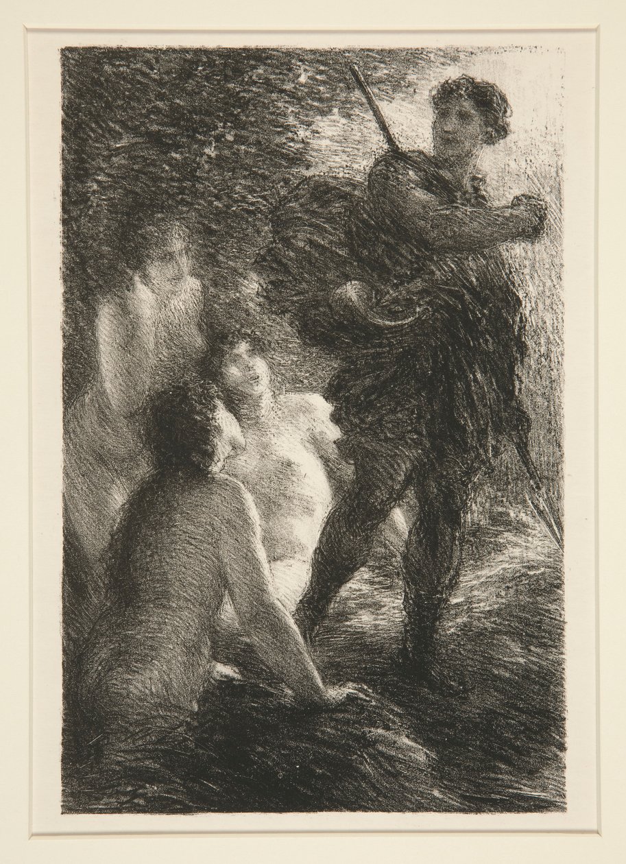 Zmierzch bogów: Akt III, Zygfryd i panny nadreńskie autorstwa Ignace Henri Jean Fantin Latour