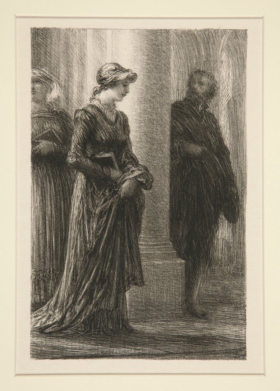 Mistrzowie Norymbergi: Akt I, Spotkanie Walthera i autorstwa Ignace Henri Jean Fantin Latour